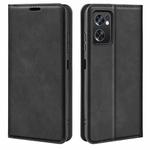 For OPPO Reno7 SE 5G Retro-skin Magnetic Suction Leather Case(Black)