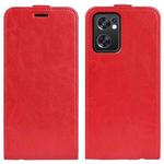 For OPPO Reno7 SE 5G R64 Texture Vertical Flip Leather Case(Red)