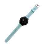 For Samsung Galaxy Watch4 44mm Silicone Hollowed-Out Printed Watch Band(Ice Sea Color)