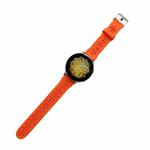 For Samsung Galaxy Watch4 44mm Silicone Hollowed-Out Printed Watch Band(Orange)