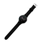 For Samsung Galaxy Watch4 44mm Silicone Hollowed-Out Printed Watch Band(Black)