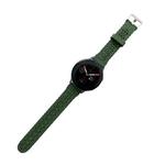 For Samsung Galaxy Watch4 44mm Silicone Hollowed-Out Printed Watch Band(Army Green)