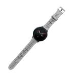 For Samsung Galaxy Watch4 44mm Silicone Hollowed-Out Printed Watch Band(Ceramic Ash)