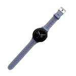 For Samsung Galaxy Watch4 44mm Silicone Hollowed-Out Printed Watch Band(Rock Cyan)