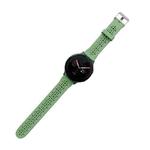 For Samsung Galaxy Watch4 40mm Silicone Hollowed-Out Printed Watch Band(Grass Green)