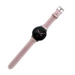 For Samsung Galaxy Watch4 40mm Silicone Hollowed-Out Printed Watch Band(Pink)