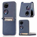 For Huawei P50 Pocket Litchi Pattern Card Folding Phone Case(Blue)