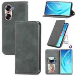 For  Honor 60 Retro Skin Feel Magnetic Horizontal Flip Leather Phone Case(Grey)