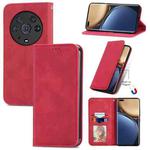 For Honor Magic3 Pro Retro Skin Feel Magnetic Horizontal Flip Leather Phone Case(Red)