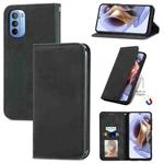 For Motorola Moto G31 Retro Skin Feel Magnetic Horizontal Flip Leather Phone Case(Black)