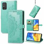 For Honor X10 Max 5G Mandala Flower Embossed Flip Leather Phone Case(Green)