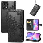 For Honor X30i Mandala Flower Embossed Flip Leather Phone Case(Black)