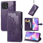 For Honor X30i Mandala Flower Embossed Flip Leather Phone Case(Purple)