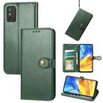 For Honor X10 Max 5G Solid Color Leather Buckle Phone Case(Green)