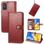 For Honor X10 Max 5G Solid Color Leather Buckle Phone Case(Red)