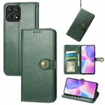 For Honor X30i Solid Color Leather Buckle Phone Case(Green)