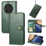 For Honor Magic3 Solid Color Leather Buckle Phone Case(Green)