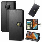 For Nokia G300 Solid Color Leather Buckle Phone Case(Black)