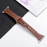 Microfiber Leather Watch Band For Apple Watch Series  7 41mm / 6&SE&5&4 40mm / 3&2&1 38mm(Brown)