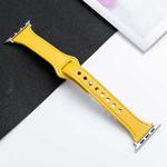 Microfiber Leather Watch Band For Apple Watch Ultra 49mm / Series 8&7 45mm / SE 2&6&SE&5&4 44mm / 3&2&1 42mm(Yellow)