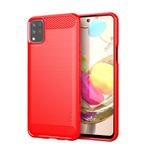 For LG K42 MOFI Gentleness Brushed Carbon Fiber Soft TPU Case(Red)