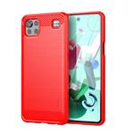 For LG K92 MOFI Gentleness Brushed Carbon Fiber Soft TPU Case(Red)