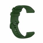 For Garminforerunner 245 Music Small Lattice Silicone Watch Band(Amy Green)