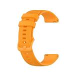 For Garmin Forerunner 645 Music Small Lattice Silicone Watch Band(Yellow)