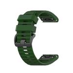 For Garmin Fenix 7X 26mm Silicone Watch Band(Amy green)