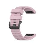 For Garmin Fenix 7X 26mm Silicone Watch Band(Rose pink)