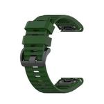 For Garmin Fenix 3 HR 26mm Silicone Watch Band(Amy green)