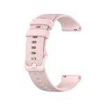 For Ticwatch GTH Checkered Silicone Watch Band(Pink)