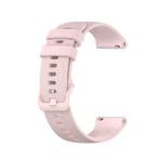 For Ticwatch E3 Checkered Silicone Watch Band(Pink)