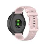 For Samsung Galaxy Watch3 45MM 22mm Checkered Silicone Watch Band(Pink)