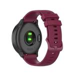 For Samsung Galaxy Watch 46mm 22mm Checkered Silicone Watch Band(Wine red)
