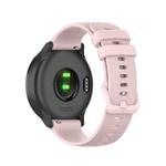 For Samsung Galaxy Watch 46mm 22mm Checkered Silicone Watch Band(Pink)