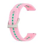 For Garmin Venu SQ 20mm Silicone Watch Band(Pink Green)