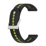 For Garmin Venu 2 Plus 20mm Silicone Watch Band(Black Lime)