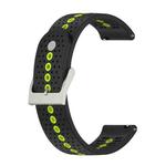 For Garmin Move Sport 20mm Silicone Watch Band(Black Lime)