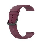 For Garmin Venu 2 Plus 20mm Solid Color Silicone Watch Band(Wine Red)