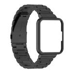 For Xiaomi Redmi Watch2 Lite International Version 2 in 1 Three-bead Metal Watch Band with Watch Frame(Black)