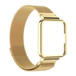 For Xiaomi Redmi Watch 2 2 in 1 Milano Metal Watch Band with Watch Frame(Gold)