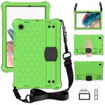 For Galaxy Tab A8 10.5 2021 X200/X205 Honeycomb EVA+PC Tablet Case with Strap(Green+Black)