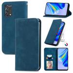 For OPPO A95 4G Retro Skin Feel Magnetic Horizontal Flip Leather Phone Case(Blue)