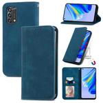 For OPPO A95 5G Retro Skin Feel Magnetic Horizontal Flip Leather Phone Case(Blue)