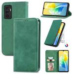 For vivo S10e Retro Skin Feel Magnetic Horizontal Flip Leather Phone Case(Green)