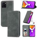 For vivo Y15S Retro Skin Feel Magnetic Horizontal Flip Leather Phone Case(Gray)