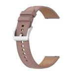 For Samsung Galaxy Watch 3 45mm Calf Texture Sewing Thread Watch Band(Pink)