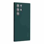 For Samsung Galaxy S22 Ultra 5G ENKAY Liquid Silicone Soft Shockproof Phone Case(Dark Green)