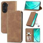 For Honor 60 Pro Retro Skin Feel Magnetic Horizontal Flip Leather Phone Case(Brown)